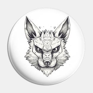 Fantasy geometric fox Pin