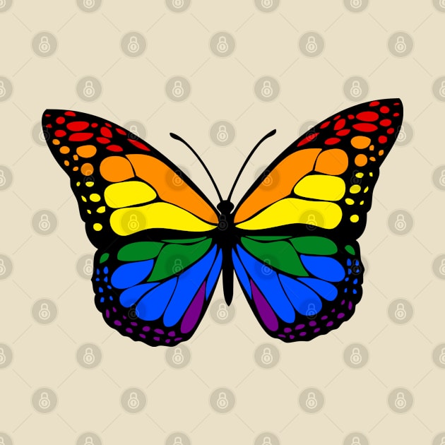 Rainbow Butterfly by TheQueerPotato