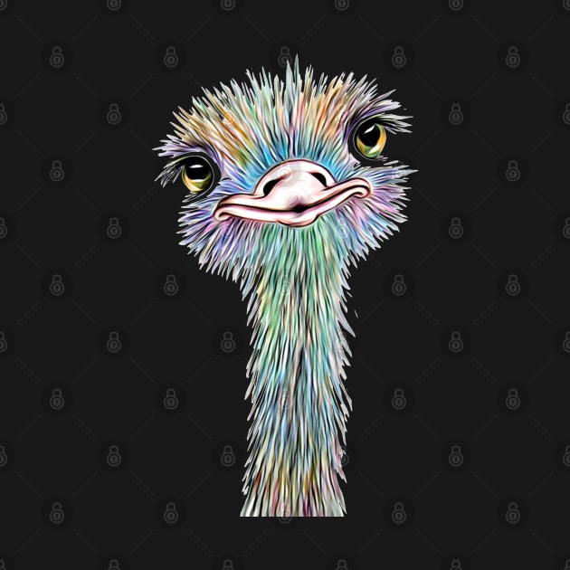 Goofy Colorful Ostrich For Ostrich Lovers by xena