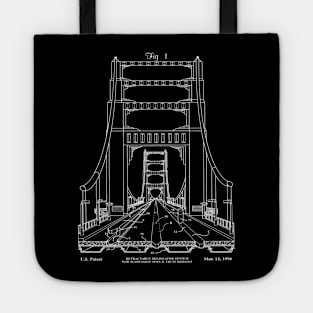 Engineer Gift Bridge Patent Blueprint Tote