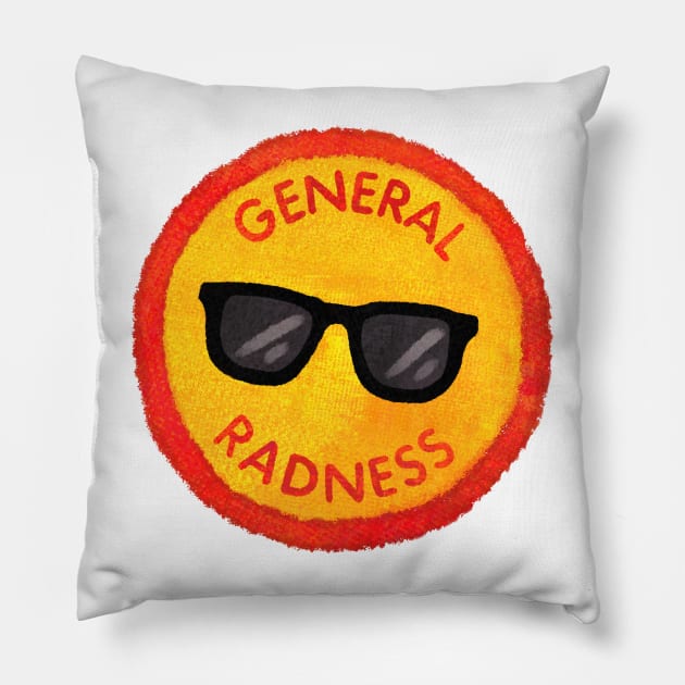 General Radness Pillow by Surplusweird