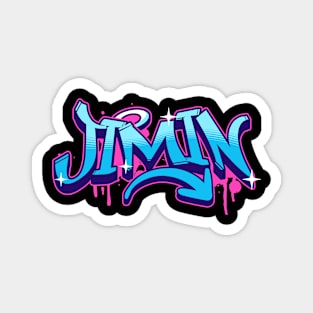 BTS Bangtan Park Jimin name graffiti typography army | Morcaworks Magnet