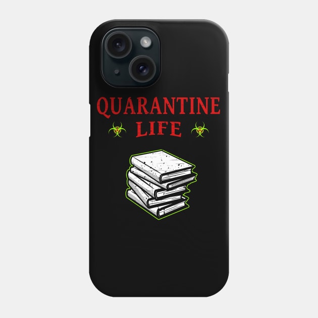 Quarantine Life Self Isolation Bookworm Phone Case by Capital Blue