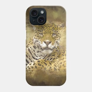 Panther Animal Wildlife Jungle Nature Adventure Watercolor Digital Painting Phone Case