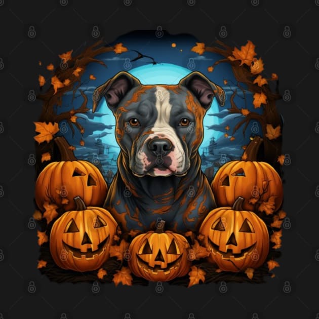 Halloween American Staffordshire terrier by NatashaCuteShop