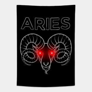 Aries | Evil Red Eyed Ram Tapestry