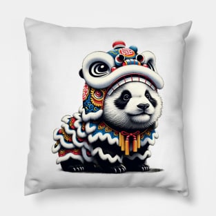 Lion Dance, Panda Lion Dance Pillow