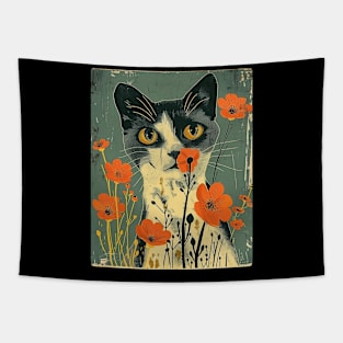 Ragdoll Cat Flowers Photo Art Funny Cat Lover Gift Idea Tapestry