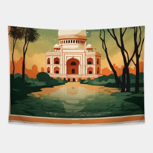 Delhi India Vintage Tourism Travel Tapestry