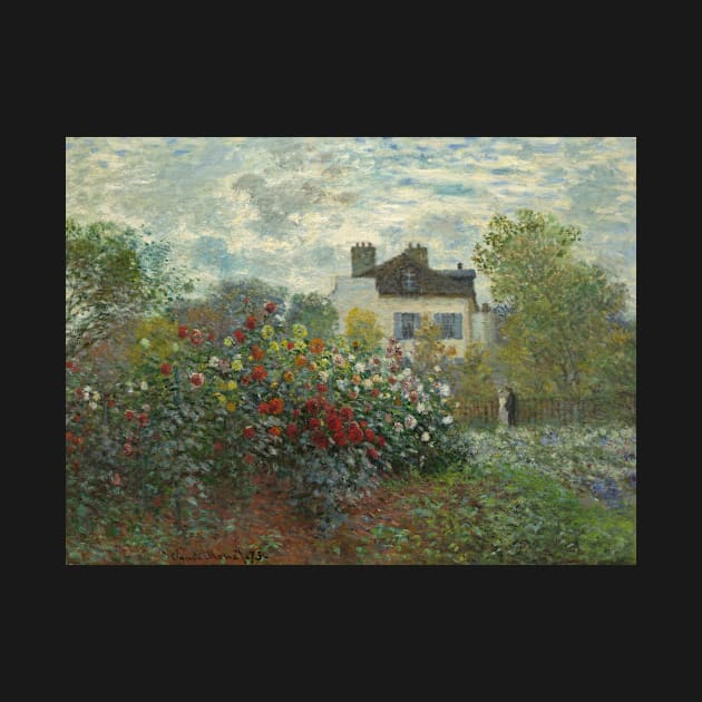 The Artist's Garden in Argenteuil (A Corner of the Garden with Dahlias) by Claude Monet by Classic Art Stall