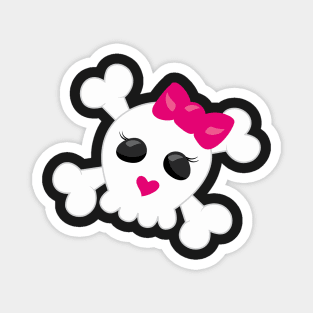 Cute Skull and Cross Bones Magnet