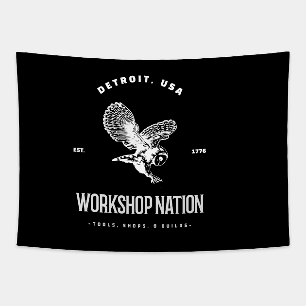 Workshop Nation, est. 1776 Tapestry by Workshop Nation