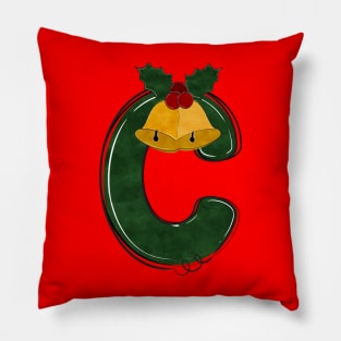 Letter C - Christmas Letter Pillow