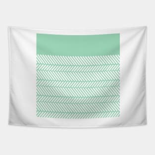 Herringbone Mint Boarder Tapestry