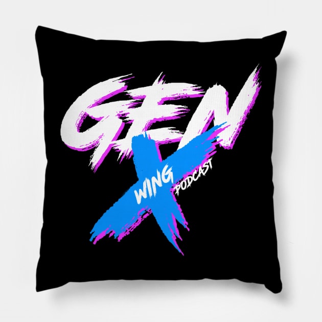 Gen X Wing Rage - Pink/Blue Pillow by GenXWing