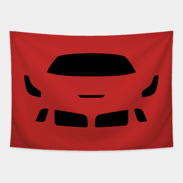 Front view red car Tapestry by AdiDsgn