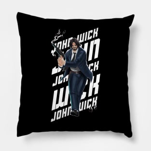 John Wick - colored - White Pillow