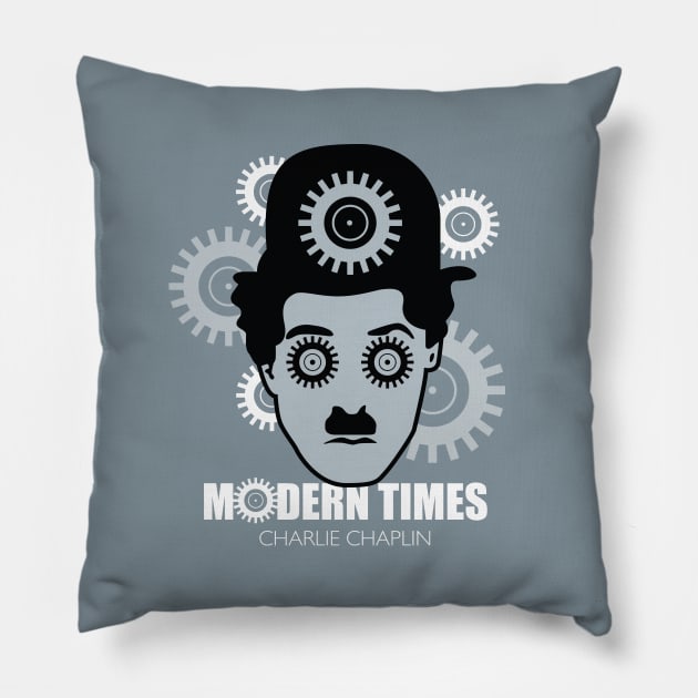 Modern Times - Alternative Movie Poster Pillow by MoviePosterBoy