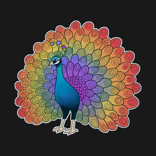 Gay Pride Peacock by celestialuka