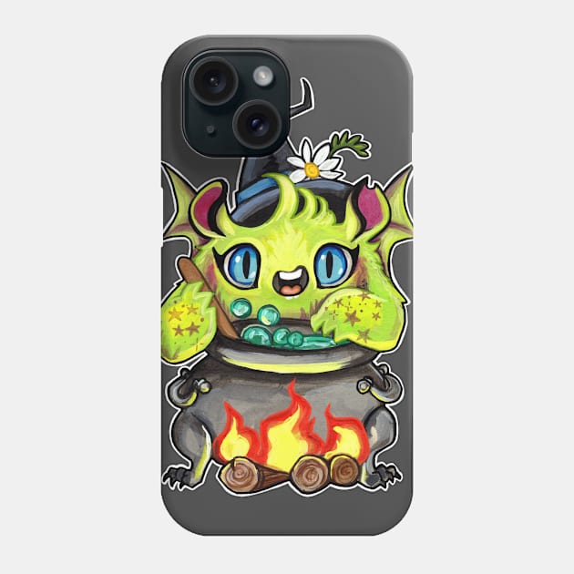 Witchy puffling monster Phone Case by BiancaRomanStumpff