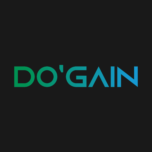 Do'gain (Green/Blue Gradient) logo.  For people inspired to build better habits and improve their life. Grab this for yourself or as a gift for another focused on self-improvement. by Do'gain