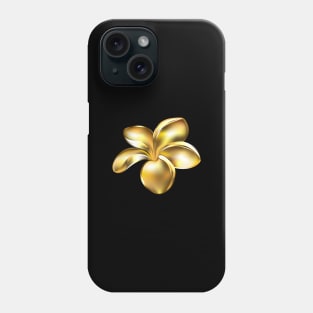 Gold plumeria flower Phone Case