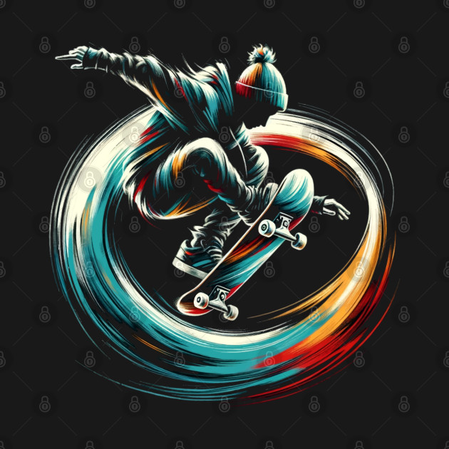 Skater Vortex with Back Print by MultistorieDog