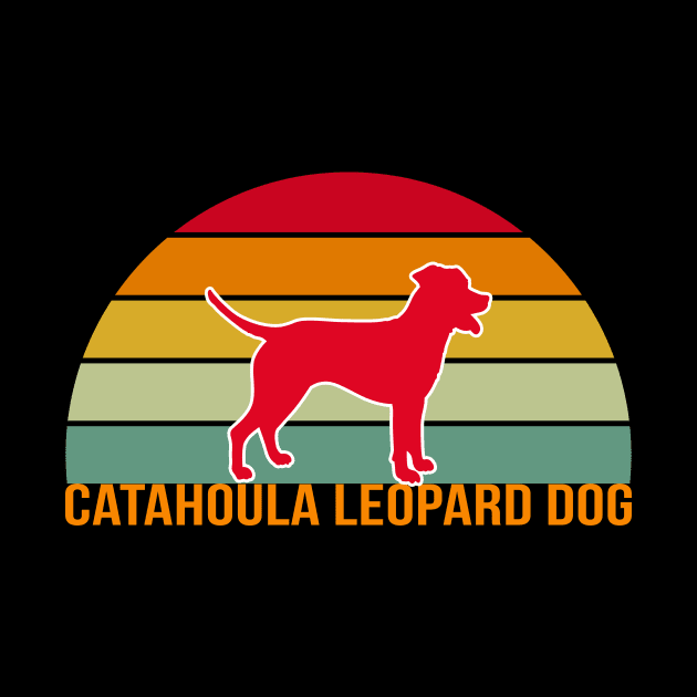 Catahoula Leopard Dog Vintage Silhouette by khoula252018