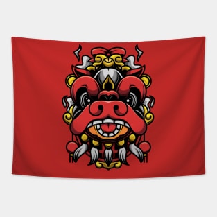 Lion Dance Tapestry