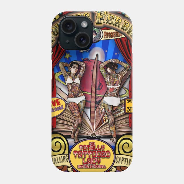 Tattooed Lady Sideshow Poster 2 Phone Case by ImpArtbyTorg