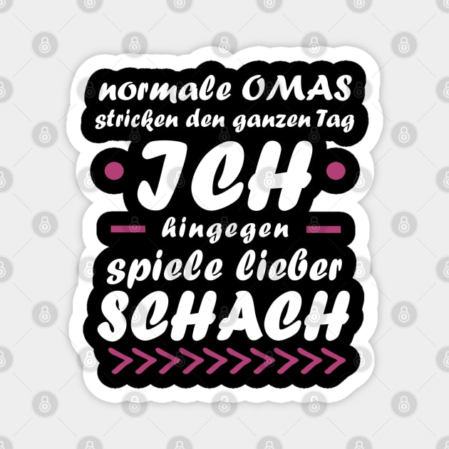 Schach Oma Muttertag Geschenk Denksport Magnet by FindYourFavouriteDesign