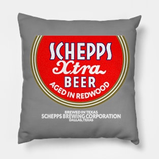 Retro Beer - Schepps Xtra Dallas Texas 1935 Pillow