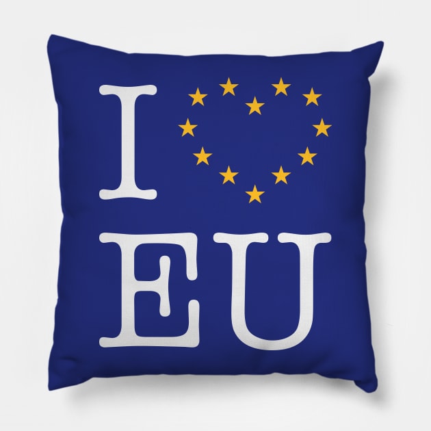 I Love EU (Europe) Pillow by MrFaulbaum