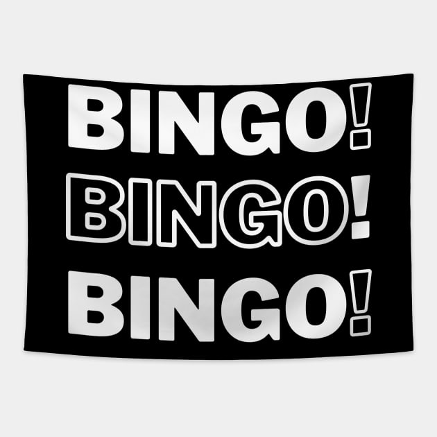 Bingo Bingo Bingo Black Tapestry by Confessions Of A Bingo Addict