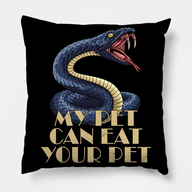 Snakes, Pet, Snake, Lover Pillow by SiegfriedIlligDesign