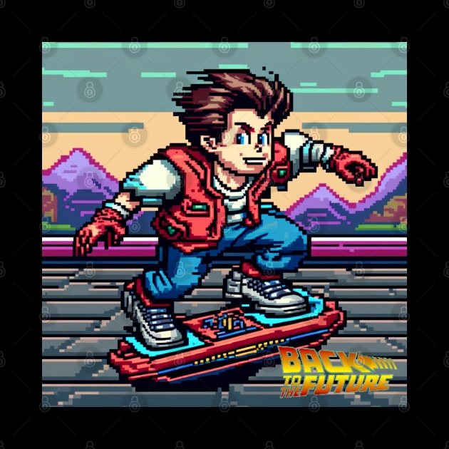 Marty McFly - pixelated by Buff Geeks Art