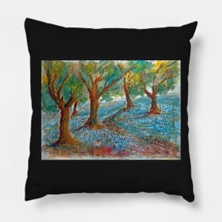 Oaks and Bluebells - Watercolor Pillow