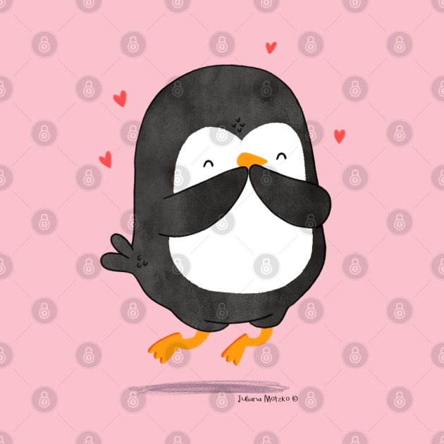 Happy Penguin in Love by thepenguinsfamily