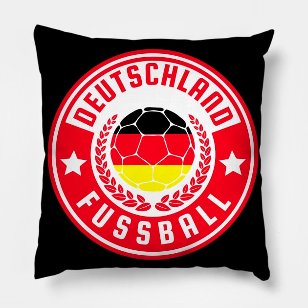 Deutschland Fussball Pillow by footballomatic