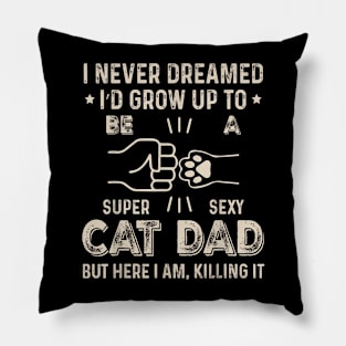 Cat Dad Novelty For Father'S Day Pillow