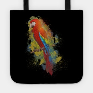 Perched Scarlet Macaw Tote