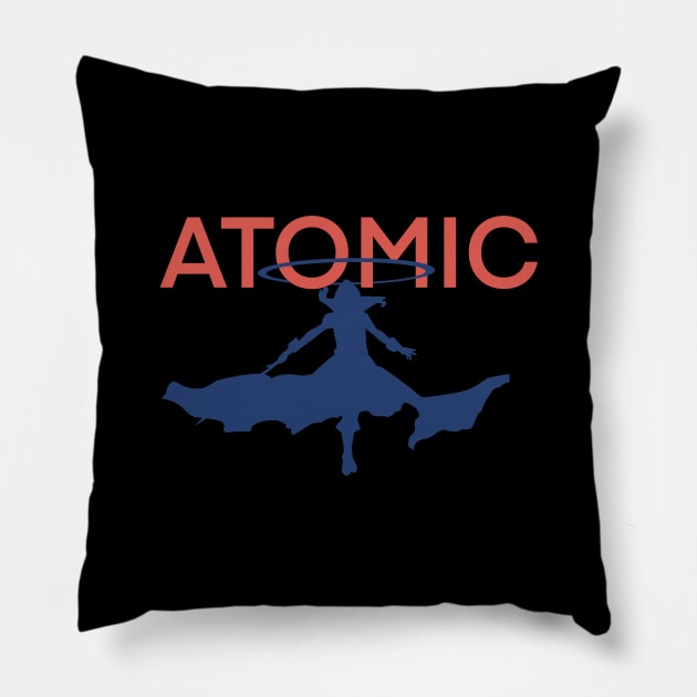 Cid Kagenou said I am ATOMIC in a cool silhouette pose the Most iconic moment from the Eminence in Shadow anime show in episode 5 Pillow by Animangapoi