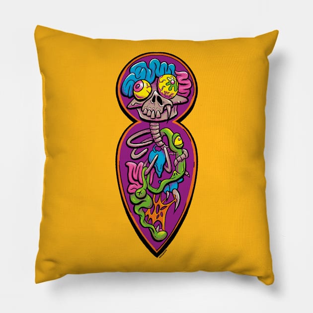 Guagua fink anatomy dia de muertos Pillow by GaboZeta