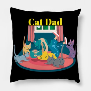 Cat Dad Pillow