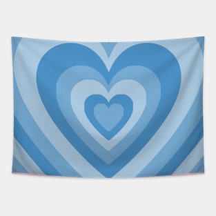 blue retro heart Tapestry