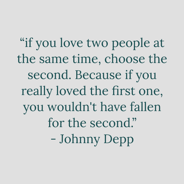 Johnny Depp famous quotes about love by Relaxing Art Shop