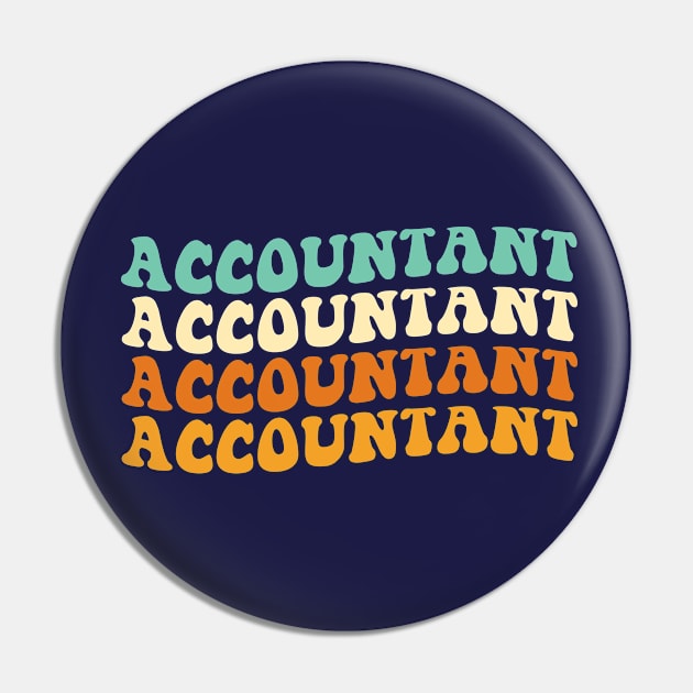 Funny Accountant Gift Accounting Gift Groovy Accountant Pin by kmcollectible