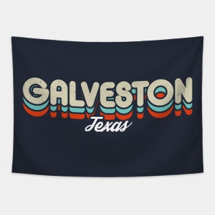 Retro Galveston Texas Tapestry