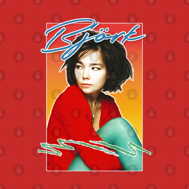 Bjork Aesthetic Style Retro Fan Art Design by DankFutura