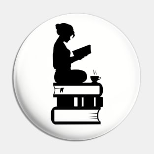 girl on books Pin